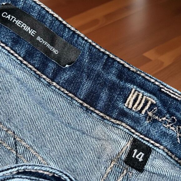 Kut from the Kloth Chris Blue Stretch Denim Jogger Pants Size 6 26x26 #61 - Picture 3 of 6